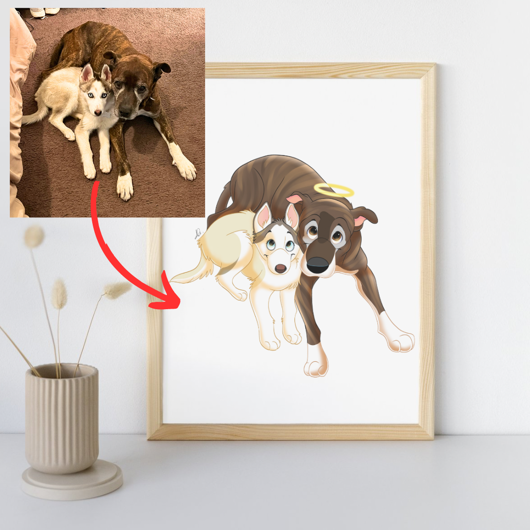 Custom Cartoon Pet Portrait