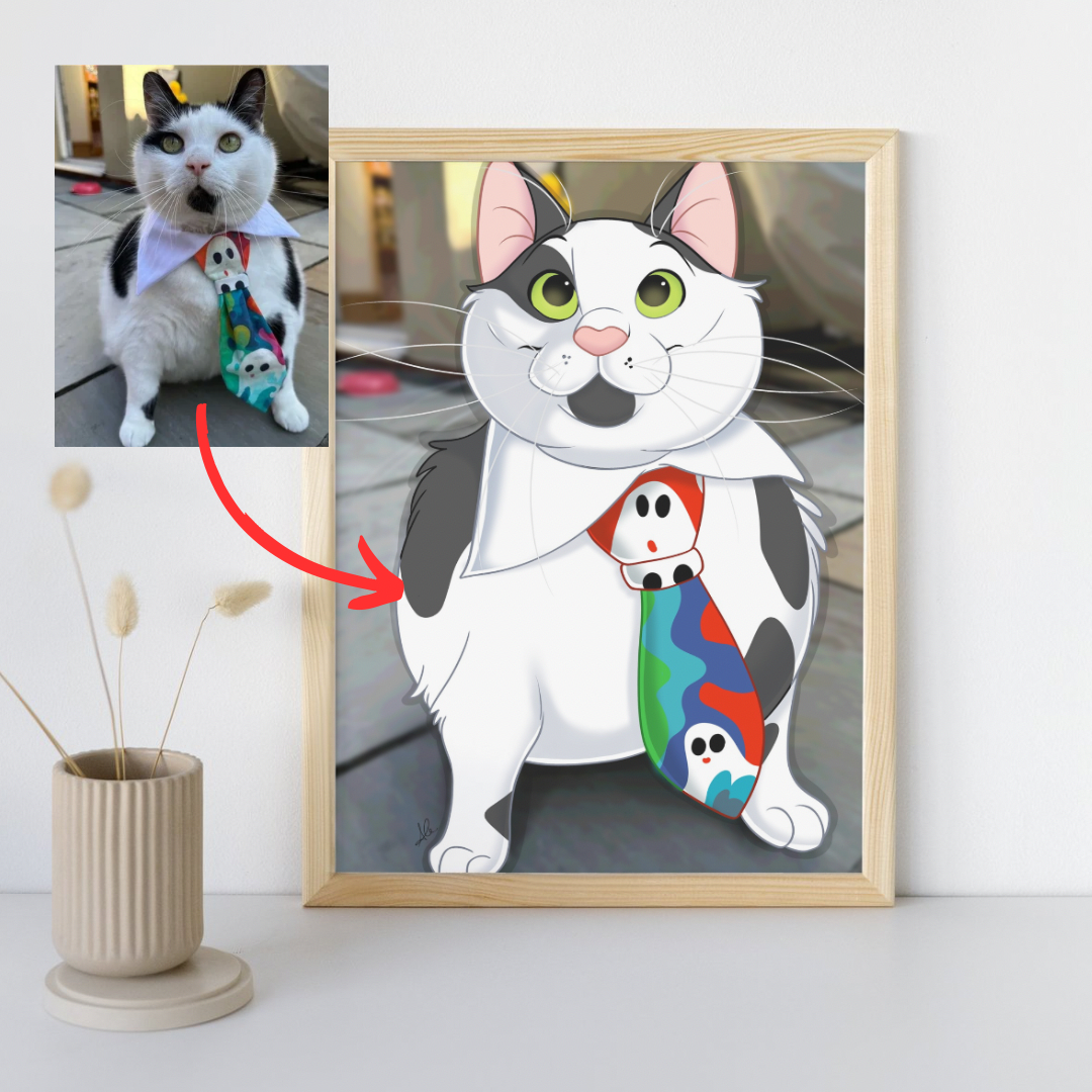 Custom Cartoon Pet Portrait